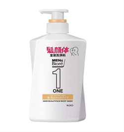 350121 КAO Men's Biore One Очищающий гель для лица, тела и волос Все в одном с фруктовым ароматом 480 мл 350121 - фото 1055