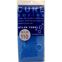 618659 OHE Cure 2 Мочалка для душа жесткая из 100% ультратонкого нейлона синяя размер 28Х110см 618659 - фото 110