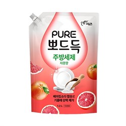 889035 PIGEON  PURE GRAPEFRUIT Средство для мытья посуды Грейпфрут с пищевой содой  м/у 1,2 л 889035 - фото 1128