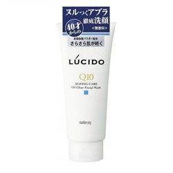 100570 MANDOM Lucido EX Oil Clear Мужская пенка для умывания с коэнзимом Q10 и экстрактом зеленого чая, без аромата, туба 130г 100570 - фото 1145