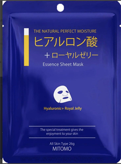 537903 MITOMO Hyaluronic + Royal Jelly Mask Тканевая маска для лица с гиалуроновой кислотой и маточным молочком, 1шт. 537903 - фото 1162