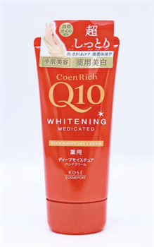 587524 KOSE Coen Rich Q10 Суперувлажняющий крем для рук с коэнзимом Q10 и 3 видами масла, без аромата, 80г 587524 - фото 1166