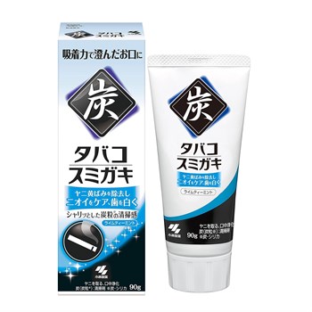 053621 KOB Tobacco Sumigaki Зубная паста от неприятного запаха и табачного налёта с гранулами угля (яркий вкус мяты и чая с лаймом) 90 г 053621 - фото 1195