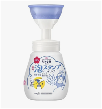 451316 KAO Biore U Foaming Stamp Hand Soap Paw Pads Антибактериальное мыло-пенка для рук, с дозатором в форме лапки с цитрусовым ароматом, 240мл 451316 - фото 1256