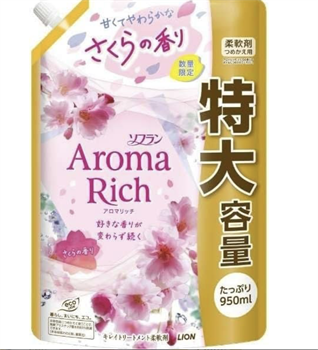 362029 LION Aroma Rich Sakura Кондиционер для белья, 950мл 362029 - фото 1258