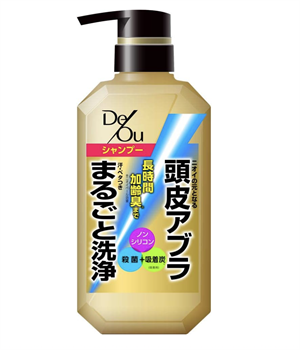 148783 ROHTO DeOu Scalp Care Shampoo Мужской шампунь для ухода за кожей головы против неприятного запаха, с адсорбирующим углем и освежающим ароматом цитрусовых трав, флакон с дозатором 400мл 148783 - фото 1270