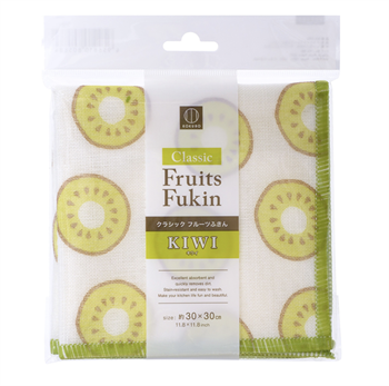 805884 KOKUBO Classic Fruit Салфетка для посуды и кухни, с высокой впитывающей способностью Киви 30 x 30см 1 шт 805884 - фото 1319