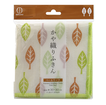 806010 KOKUBO Kayaori Салфетка для посуды и кухни, с высокой впитывающей способностью Нежный лист 30 x 30см 1 шт 806010 - фото 1328