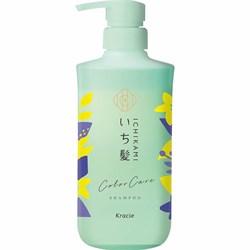 722454 KRACIE Ichikami Color Care & Base Shampoo Шампунь для окрашенных волос, с ароматом цветущей вишни и цветков лимона  480мл 722454 - фото 458
