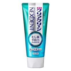 334176 KAO Clear Clean NEXDENT Extra Fresh Лечебно-профилактическая зубная паста с микрогранулами и фтором, комплесного действия экстра свежесть 120гр 334176 - фото 712