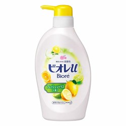 336408 KAO Biore U Fresh Citrus Жидкое мыло для тела Бодрящий Цитрус, с освежающим цитрусовым ароматом 480мл 336408 - фото 759