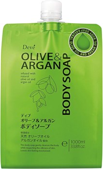 032941 KUMANO YUSHI Deve Olive&Argan Body Soap Жидкое мыло для тела с аргановым и оливковым маслом 1000мл 032941 - фото 805