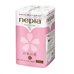 273488 NEPIA Japanese Beauty Туалетная бумага двухслойная с рисунком "Сакура и Соловей", без аромата, 25м. (12 рулонов) 273488 - фото 929