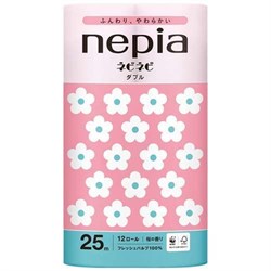 274683 NEPIA Nepi Nepi Toilet Roll Туалетная бумага двухслойная, с ароматом сакуры, 25м (12 рулонов) 274683 - фото 930