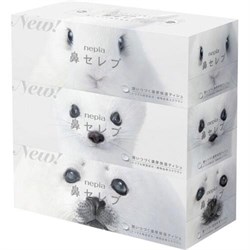 636078 NEPIA Hana-Celeb Tissue Бумажные двухслойные салфетки, 200шт. (упаковка из 3 коробок) 636078 - фото 946