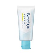 390820 КAO Biore Aqua Rich Light Up Светоотражающий солнцезащитный крем-эссенция для лица и тела SPF 50+ туба 70 г 390820