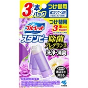 059982 KOBAYASHI Bluelet Stampy Lavender Дезодорирующий очиститель-цветок для туалетов, с ароматом лаванды, запасной блок 28гХ3шт 059982