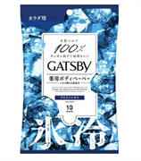 112726 Mandom Gatsby Body Wipes Deodorant Ice-Type Мужской дезодорант-антиперспирант для всего тела в форме салфеток  с суперохлаждающим ментолом «Ледяной цитрус» 10 шт 112726