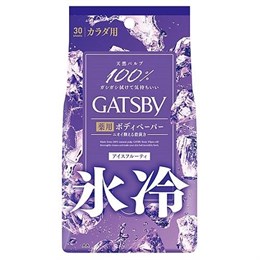 112801 Mandom Gatsby Body Wipes Deodorant Ice-Type Мужской дезодорант для всего тела в форме салфеток  с суперохлаждающим ментолом «Ледяные фрукты» 30 шт 112801
