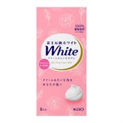 430311 KAO White Aromatic Rosee Кусковое крем-мыло со скваланом белые розы 6Х85г 430311