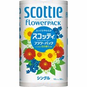 152604 Туалетная бумага Crecia "Scottie Flower PACK", однослойная 12 рулонов (50 м) / 8 152604