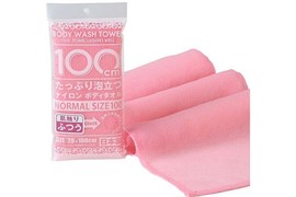 546609 YOKOZUNA Shower Body Towel Normal Pink Массажная мочалка для тела средней жесткости 546609