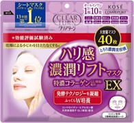 395044 KOSE Clear Turn Firmness Rich Lift Mask EX Тканевая маска для лица с лифтинг-эффектом 40шт 1/12 395044