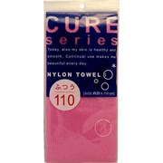 618512 OHE Cure 2 Мочалка для душа средней жесткости из 100% ультратонкого нейлона розовая 28Х110см 618512