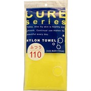 618529 OHE Cure 2 Мочалка для душа, средней жесткости из 100% ультратонкого нейлона жёлтая 28Х110см 618529