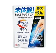 420268 KAO Attack Zero Perfect Stick Стиральный порошок в стиках, с антибактериальным и дезодорирующим эффектом, с ароматом свежей зелени, 51 стик (общий вес упаковки 663г.) 1/8 420268