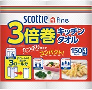 332402 NP Crecia Scottie f!ne Бумажные полотенца для кухни повышенной плотности (150 листов в рулоне) х 4 рулона 332402
