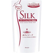 175106 KRACIE Silk Moist Essence Body Soap Жидкое мыло для тела с природным коллагеном и ароматом фруктов, м/у 350мл 175106