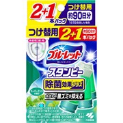 056783 KOBAYASHI Bluelet Stampy Super Mint Дезодорирующий очиститель-цветок для туалетов  мята запасной блок 28гХ3шт 056783